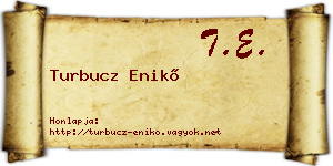 Turbucz Enikő névjegykártya