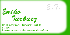 eniko turbucz business card